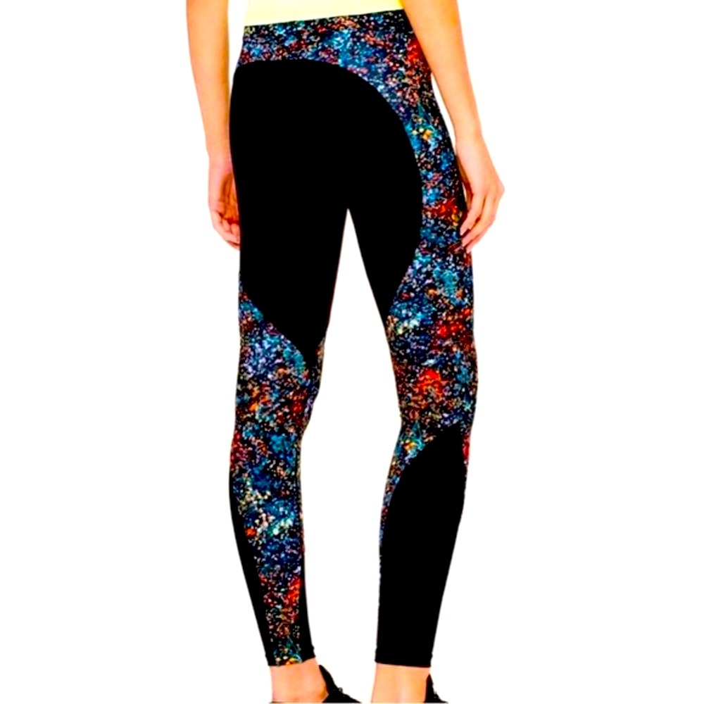 Lululemon Wake and Train Tight 28” Black/Flowerescent Multi Color 4 Dot - Picture 5 of 10
